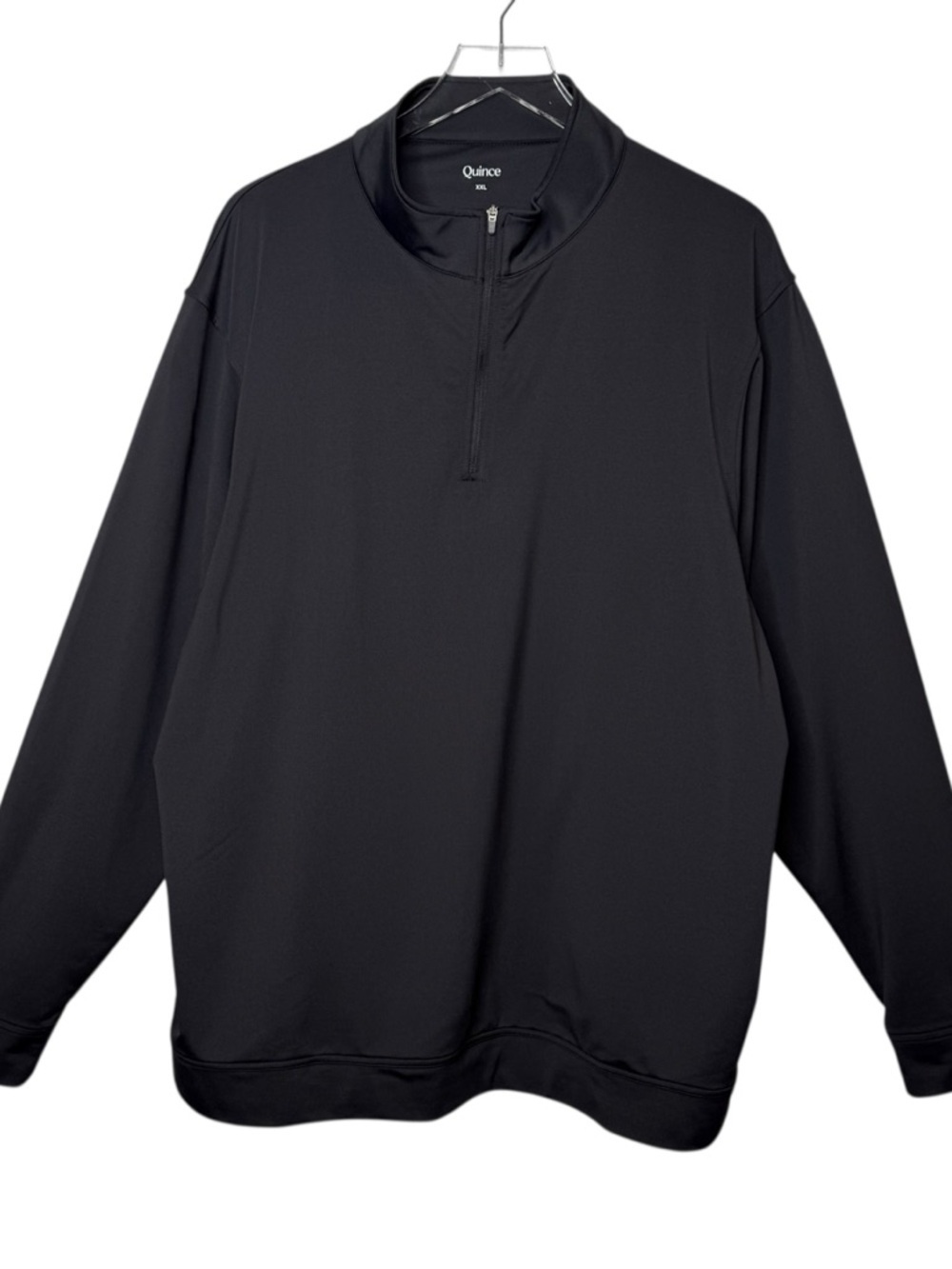 Quince Black Golf Performance Quarter Zip Long Sleeve Men’s Top Sz XXL - Picture 2 of 13